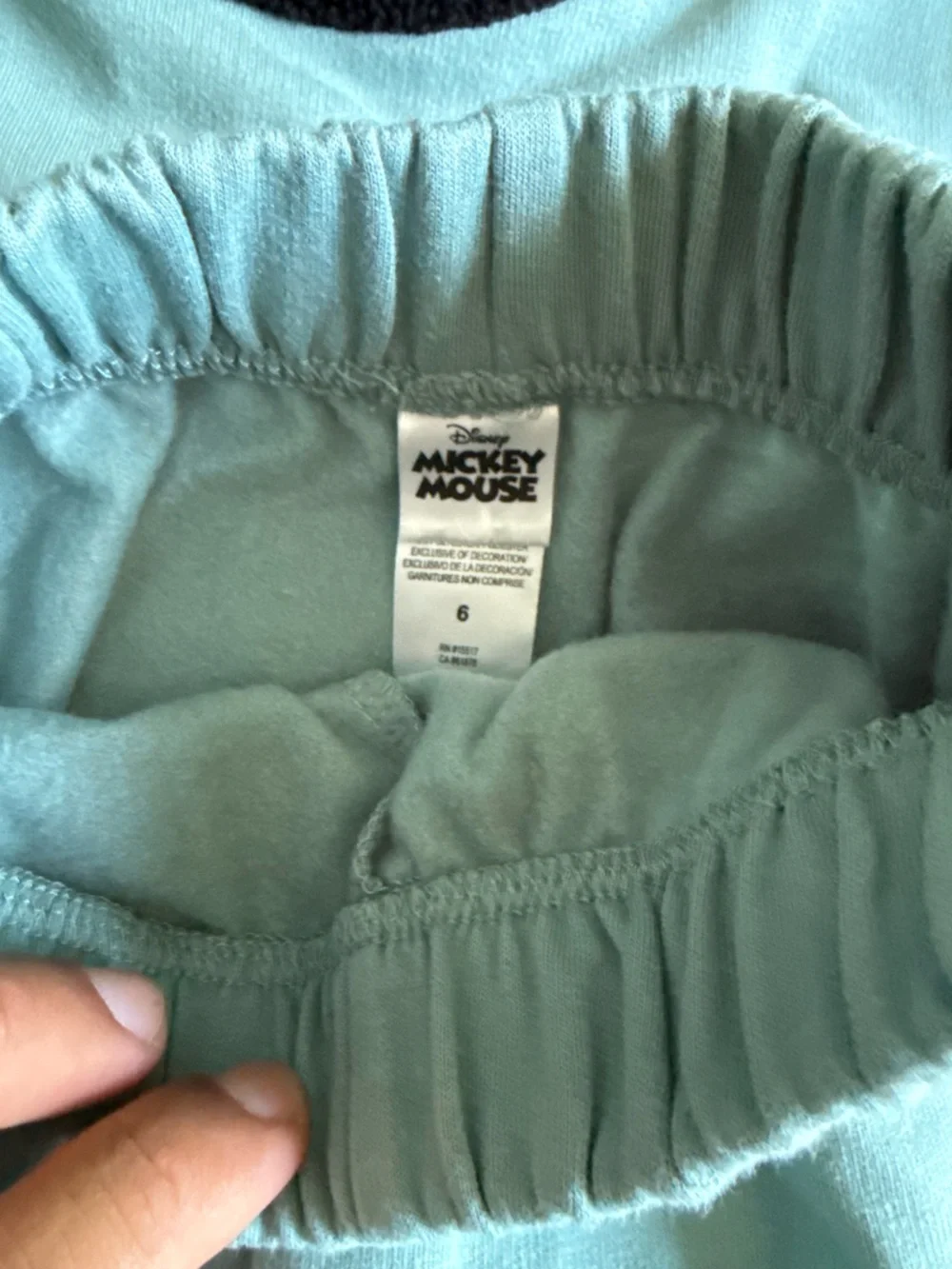 Disney Mickey Mouse Mint Green Girls Top